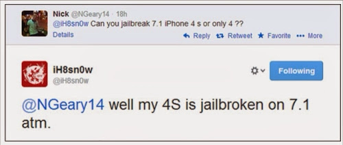 Đã có thể jailbreak untethered ios 71 trên iphone 4s