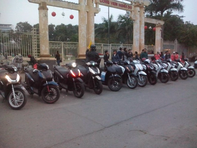 Dàn xe honda sh của vietnam sh club viếng thăm phú thọ