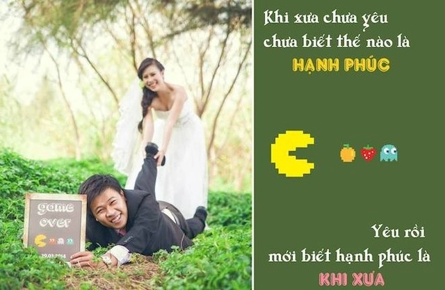 Độc đáo bộ ảnh cưới theo phong cách ảnh chế hài hước