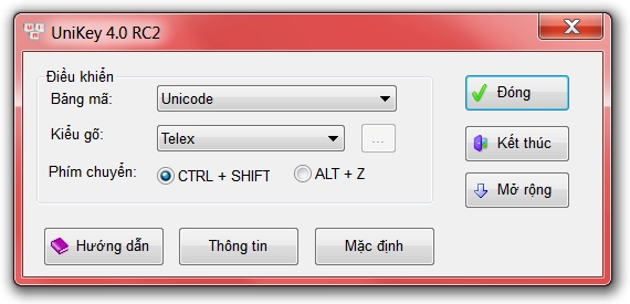 Download unikey 40 rc2 - bản gõ tiếng việt ổn định nhất trên windows