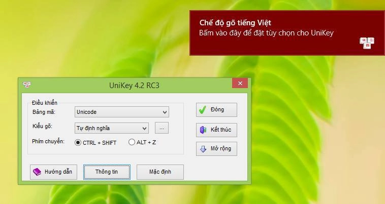 Download unikey 42 rc3 - bộ gõ tiếng việt cập nhật phiên bản mới nhất