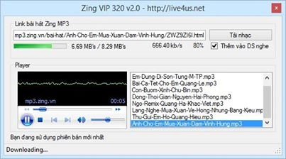 Download zing vip 320 - phần mềm nghe nhạc chất lượng cao