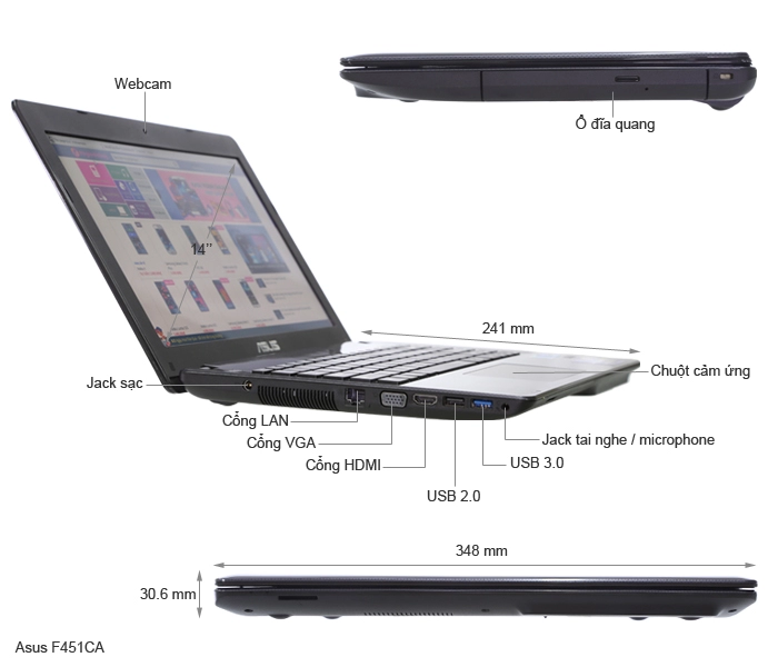 F451ca laptop giá rẻ phù hợp cho sinh viên