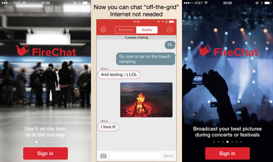 Firechat - nhắn tin thả ga không cần kết nối internet