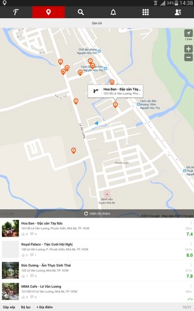 Foody ứng dụng cập nhật địa điểm ăn uống tại việt nam