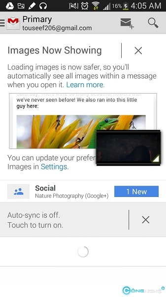 Gmail trên android cập nhật phiên bản 472 bỏ nút show pictures below khi đọc email