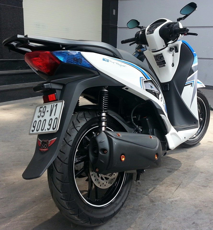 Honda sh 150i trắng xanh cá tính