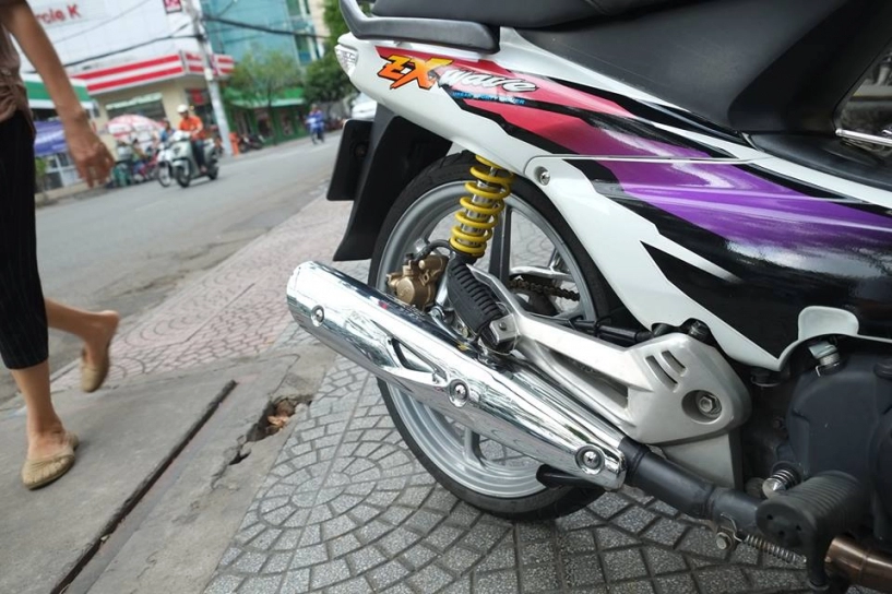 Honda wave zx trắng độ phong cách thái