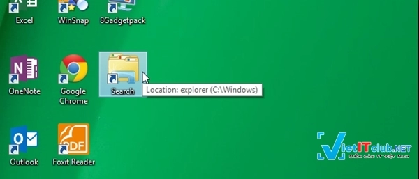 Hướng dẫn tạo shortcut tìm kiếm trên desktop windows