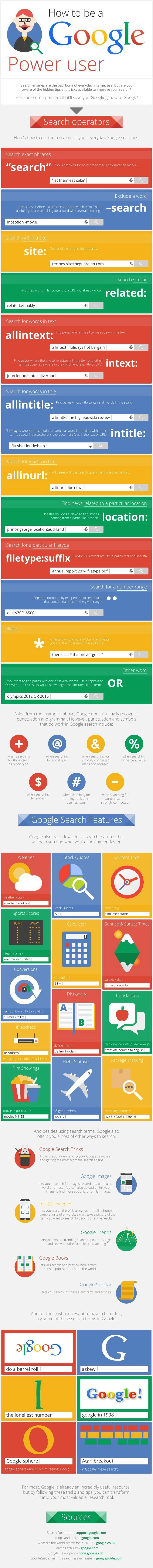 infographic làm sao để trở thành người dùng công cụ google giỏi