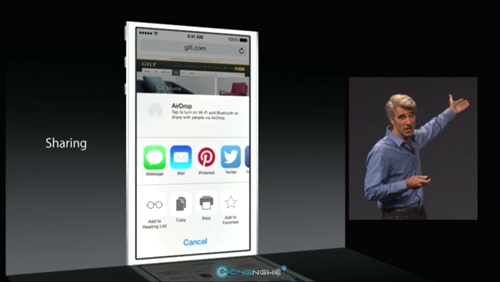 Iphone đã có chức năng chia sẻ file giữa các ứng dụng trong ios 8