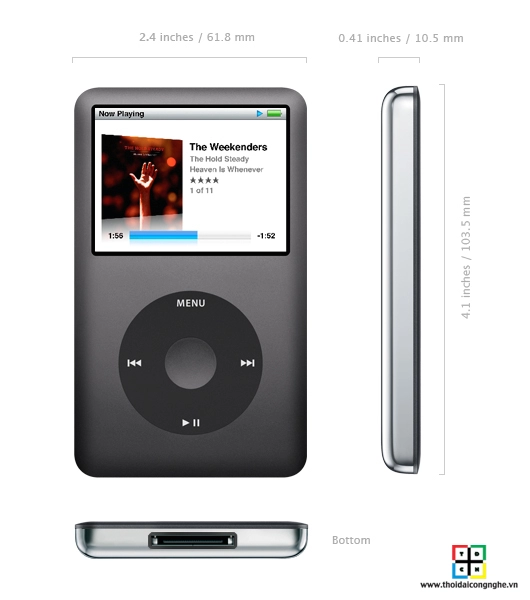 Ipod classic 160gb - thư viện âm nhạc trong tầm tay