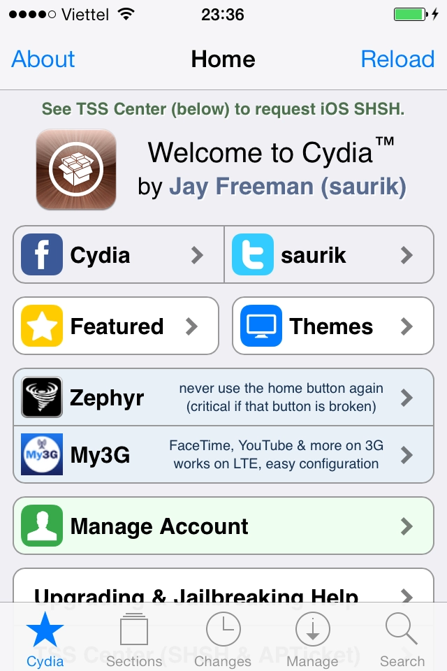 Jailbreak ios 706 untethered sử dụng tool evasi0n7