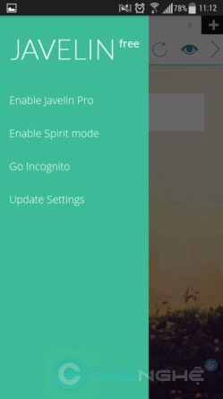 Javelin browser trình duyệt tuyệt vời cho android