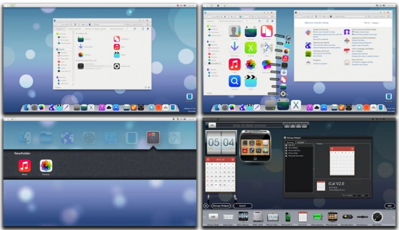 Làm mới máy tính với giao diện ios 7 trên windows 78