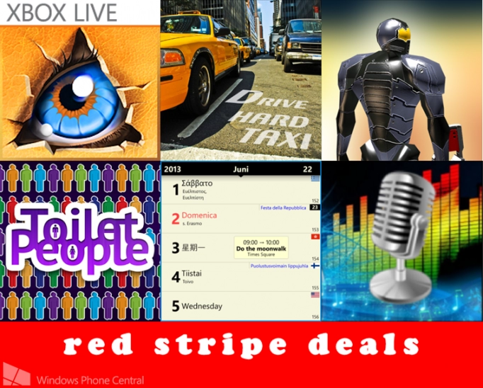 Loạt game ứng dụng giảm giá trong đợt red stripe deals của windows phone store