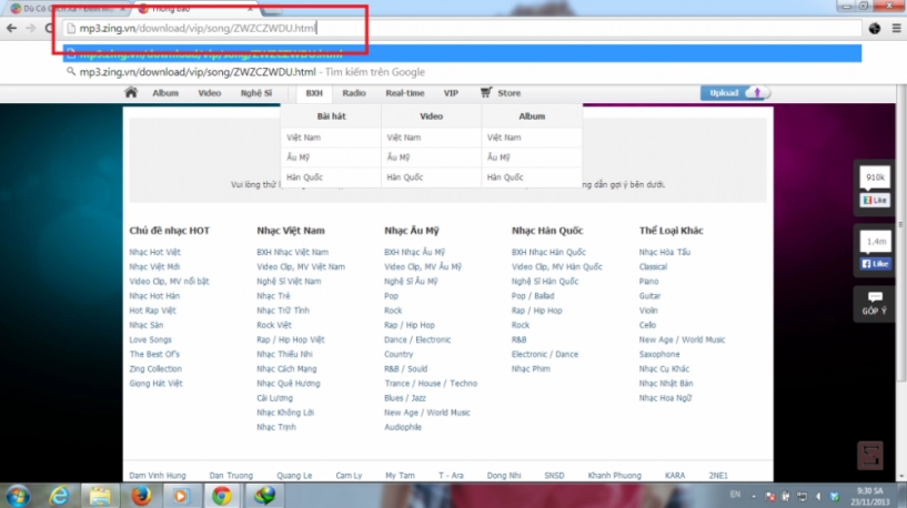 mẹo download nhạc 320 kbps từ zing mp3 trên máy tính