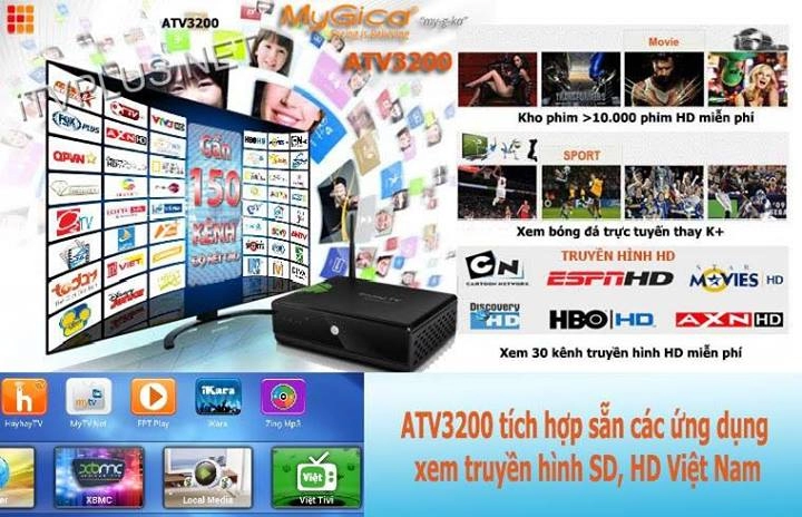 Mygica atv3200 - android box chuyên hdplayer đáng mua nhất