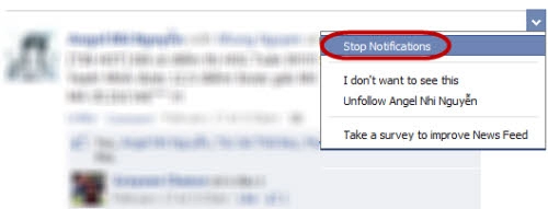 Nút stop notifications trên facebook có thể bạn chưa biết