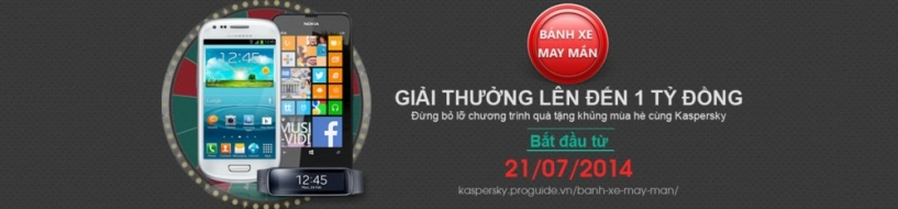 Phần mềm kaspersky 1 năm miễn phí cho android