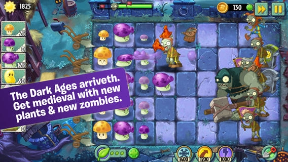 Plants vs zombies 2 cập nhật màn chơi trung cổ