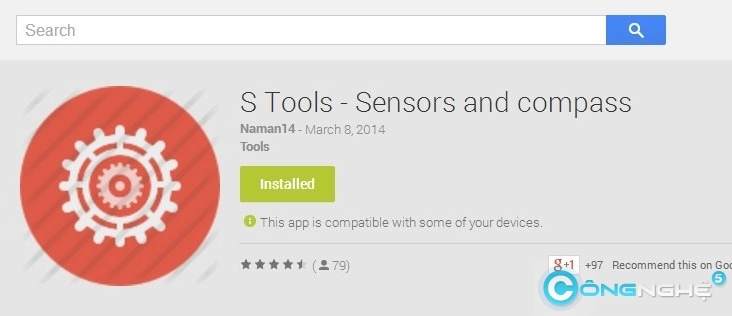 S tools công cụ kiểm tra sensor la bàn và cpu