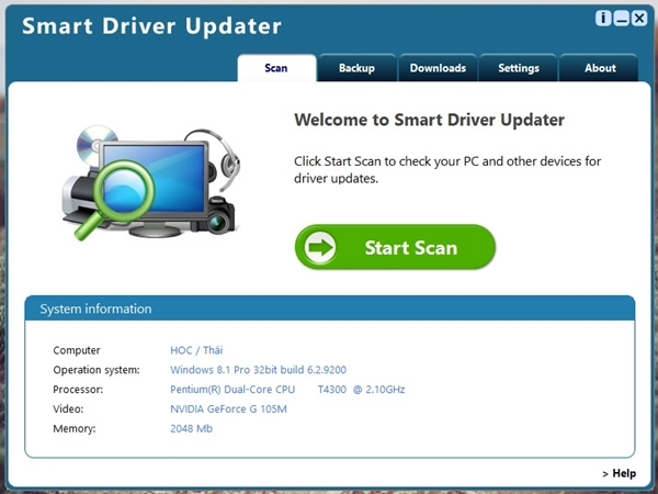 Smart driver updater - cập nhật và sao lưu driver máy tính