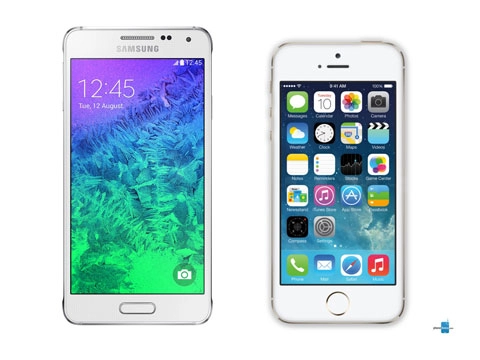 So sánh galaxy alpha vs iphone 5s