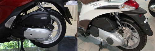 So sánh honda sh mode và piaggio liberty 2014