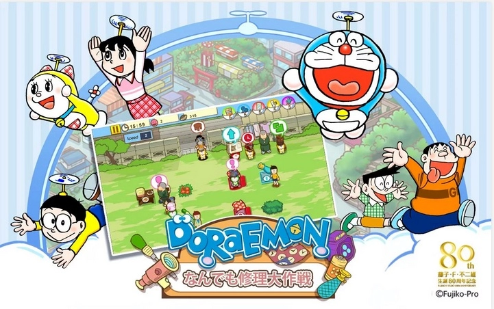 Sống lại tuổi thơ cùng game doraemon repair shop