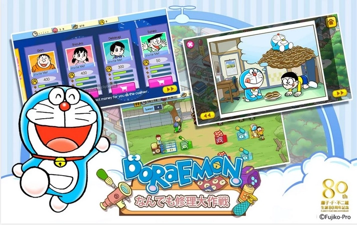 Sống lại tuổi thơ cùng game doraemon repair shop