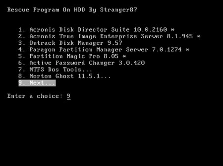 Stranger87 rescue programs on hdd - phần mềm cứu hộ máy tính không cần usb hay đĩa dvd
