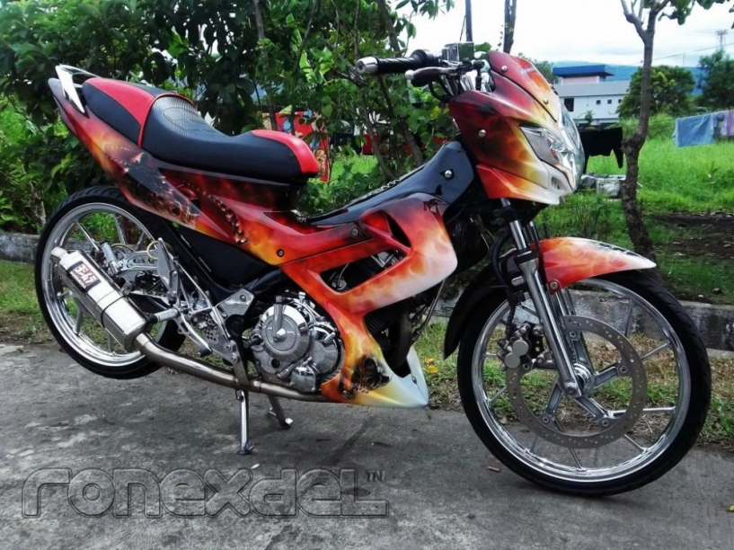 Suzuki raider cực ngầu với phong cách ghost rider