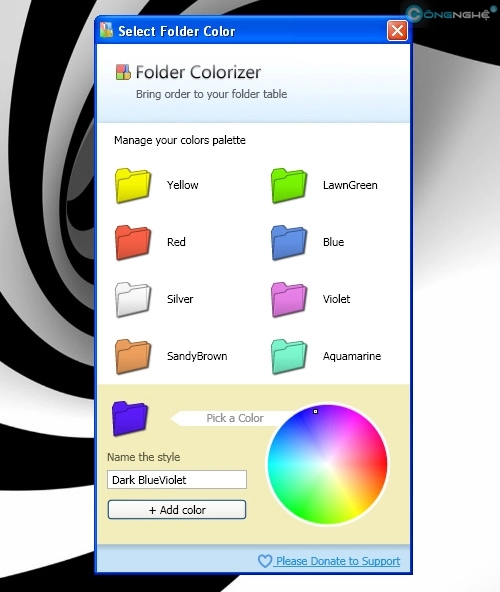 Tạo thư mục nhiều màu sắc khác nhau trong windows
