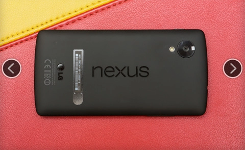 Tập ảnh chi tiết về điện thoại google nexus 5