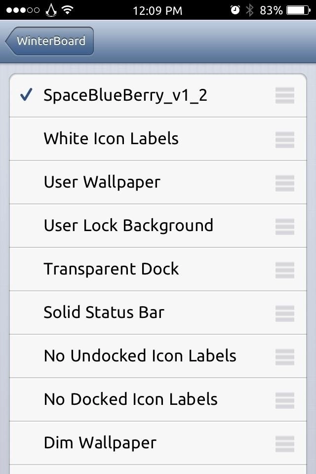 Themes space blueberry cho ios 7