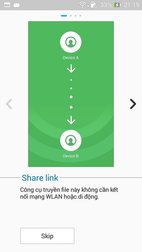 Tính năng share link trên zenfone