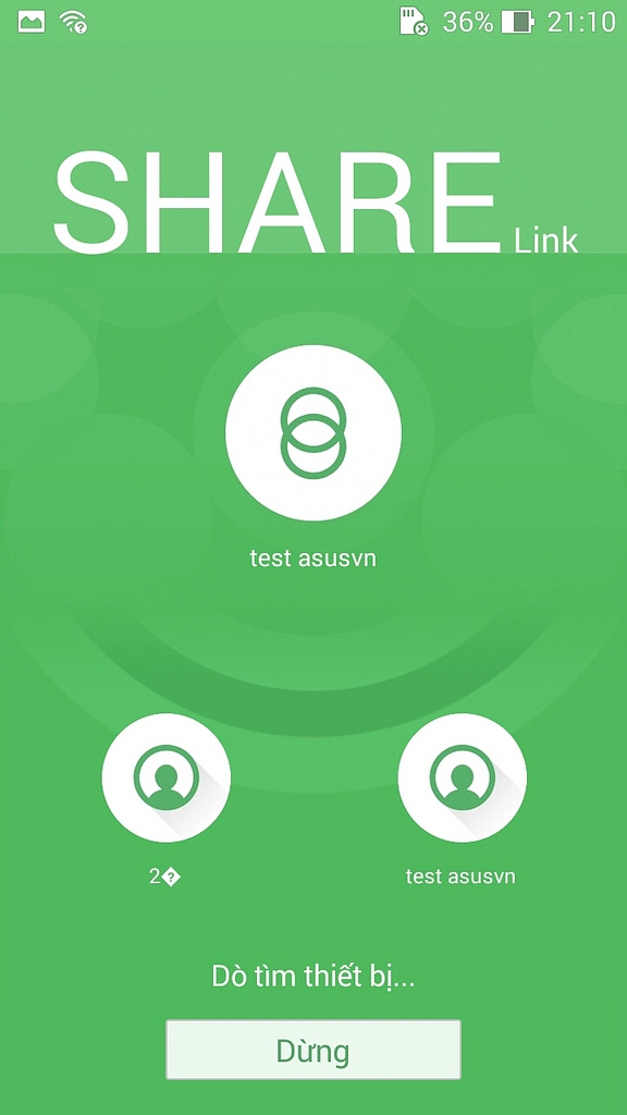 Tính năng share link trên zenfone