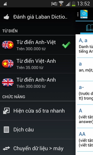 Top 4 phần mềm từ điển tiếng anh tốt nhất trên android