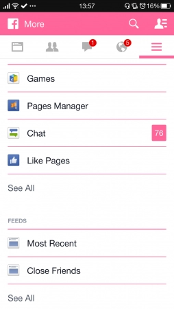 Trải nghiệm ứng dụng facebook toàn màu hồng cho phái đẹp