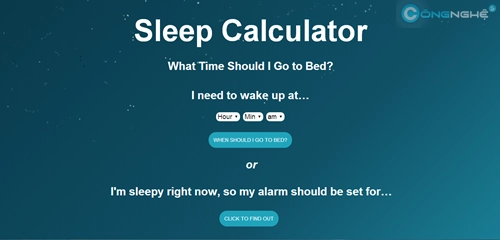 Ứng dụng giúp bạn biết khi nào là giờ ngủ thích hợp