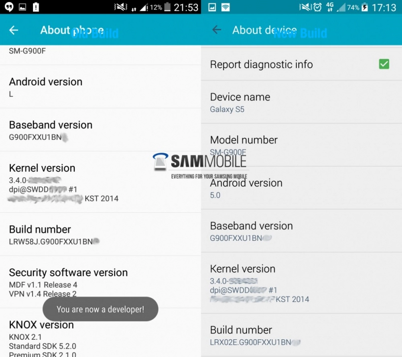 Video samsung galaxy s5 chạy android 50 lolipop