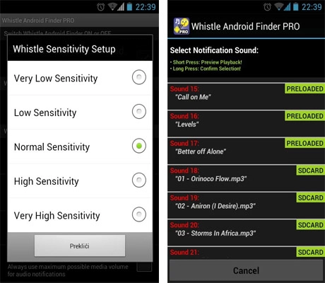 Whistle android finder pro v49 apk bật điện thoại bằng hút sáo