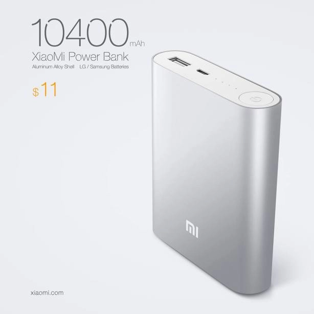 Xiaomi tung ra pin dự phòng khủng giá mềm 10400mah chỉ 11