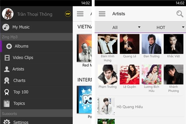 Zing mp3 đã có mặt trên windows phone