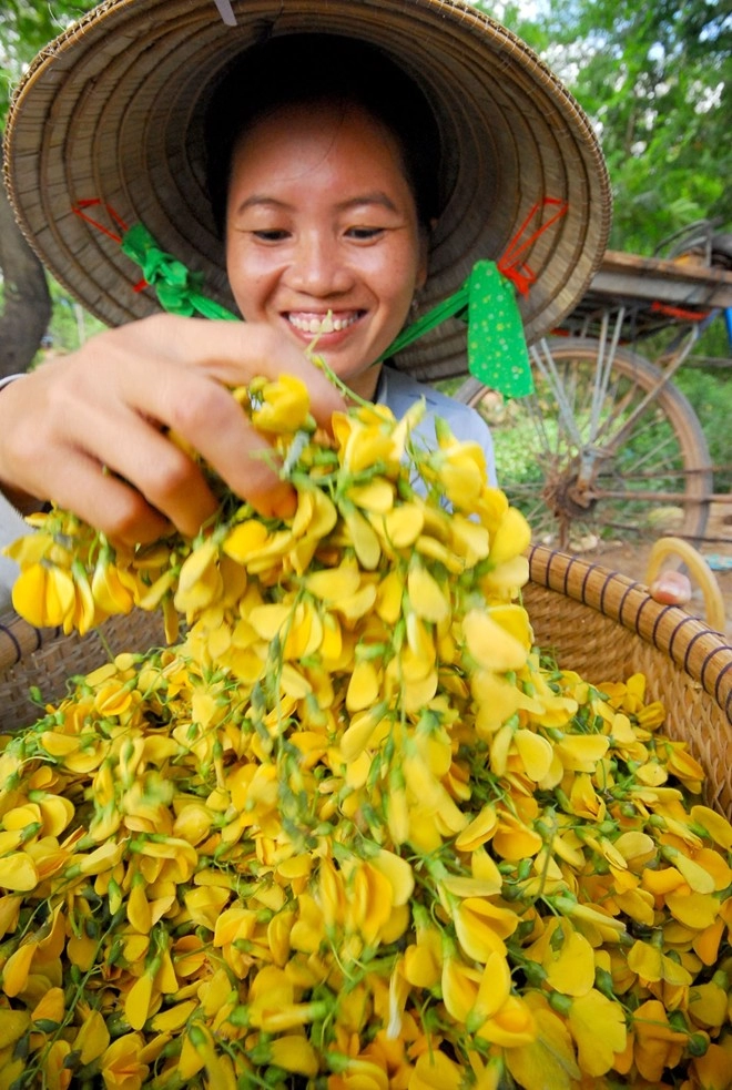 Ăn cá linh nấu bông điên điển khi về miền tây mùa nước nổi