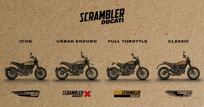 Ducati scrambler cùng lúc ra mắt 4 phiên bản