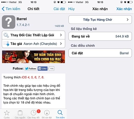 Hướng dẫn chi tiết cài đặt và sử dụng barrel trên ios8