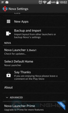 Mời anh em tải về nova launcher 33beta1 gần như đầy đủ hiệu ứng android 50 lolipop
