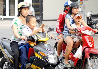 Những tai nạn trẻ em thường gặp ở xe máy